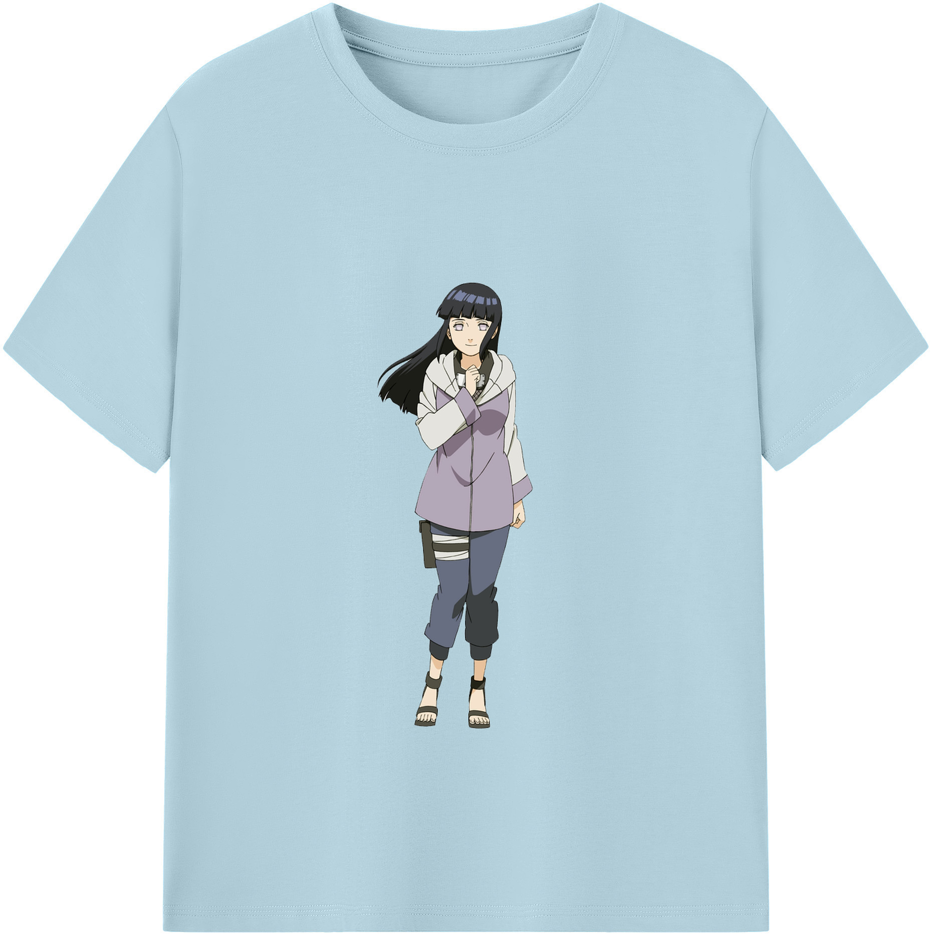 （画像用） NARUTO -ナルト- 日向ヒナタ Hyūga Hinata 綿100％半袖Tシャツ（フロントプリント）